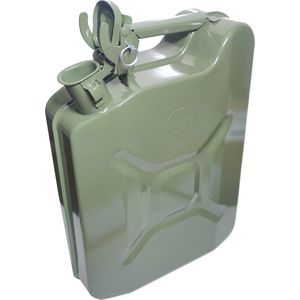 QuniQ Metalen Jerrycan 10 Liter metaal geschikt voor benzine, diesel, brandstof