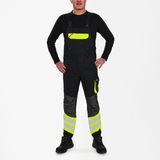 Engel Cargo Amerikaanse overall 3870-217 - Black / Hi-vis Yellow - 42