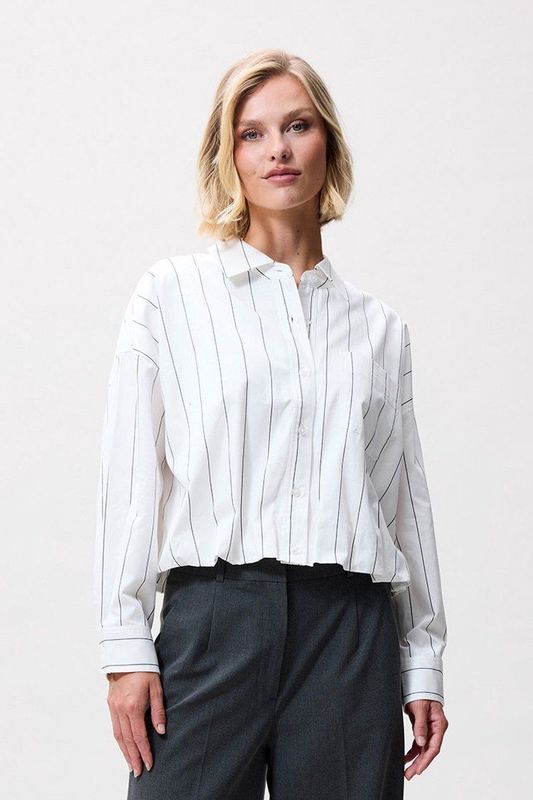 Catwalk Junkie - Tuck In Blouse - Off White - 100% Katoen