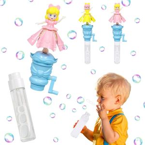 Bellenblaasplaten voor kinderen - 2 stuks mini-zeepbellenstaaf - roterende rok - feeënbellenstaaf - handslinger - roterende gloeien - zomerentertainment - buitenfeesten