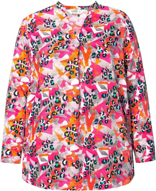 Angel of Style Angel of Style - Dames - Tuniek gekleurde leoprint - Hibiscusrood - Maat 42