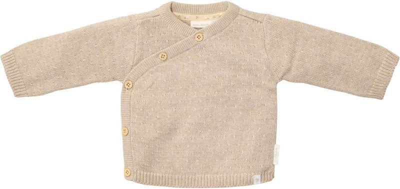 Little Dutch - Gebreid Vestje Overslag - Soft Beige Melee
