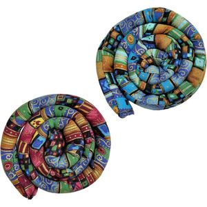 Spiral Lock Haar elastiek voor Dreadlocks, Buigbare paardenstaart houder, 25-inch Dread accessoires voor dikke krullen - Dames en heren (2 stuks - Combinatie 2)