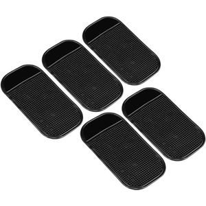 Antislip pads 5 stuks grip pad antislip kleverig mobiele telefoon houder zwarte mat voor badkamer keuken of kantoor.