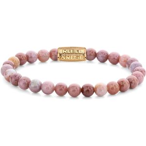 Rebel & Rose Armband Rose Garden Gold 6mm 18K Geelgoud Ionplated Unisex RR-60119-G