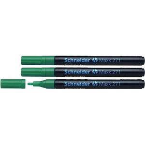 Schneider lakmarker - Maxx 271 - 1-2 mm - groen - 3 stuks - S-127104-3