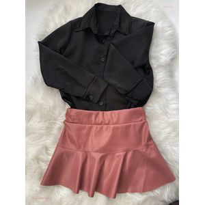 Calla Lily - Overhemd - Zwart Kleur - Maat - 126