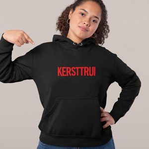 Foute Kerst Hoodie Zwart - Met tekst: Kersttrui - Maat 3XL - Kerstkleding voor dames & heren