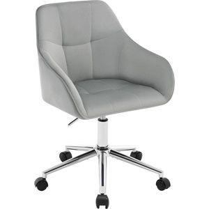 Rootz Fluwelen Bureaustoel - Bureaustoel - Verstelbare Draaistoel - Ergonomische Zitplaats - Stijlvol Geruit Quilting - Hoogte 48-57cm - 61cm x 90cm x 56cm