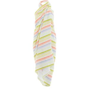 Knit Factory Viva Pareo - Sarong - Stranddoek - Strandlaken - Strandjurk voor Dames - Stola - XL Sjaal - Zomer Must-have - Tropical Green - 100% Katoen