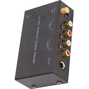 Phono Voorversterker voor Platenspeler - Metalen Stereo Ingang/Uitgang
