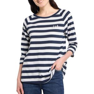 Elbsand - Celin Shirt - Navy - Dames T-shirt - Driekwart Mouwen