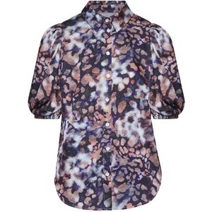 SISTERS POINT Blouse 'ELLA-SH61'  navy / zalm roze / wit
