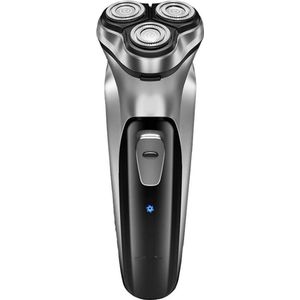Scheerapparaat Mannen - Skull Shaver - Trimmer - 3D-Rotatiekop - Led-Energie - Grijs
