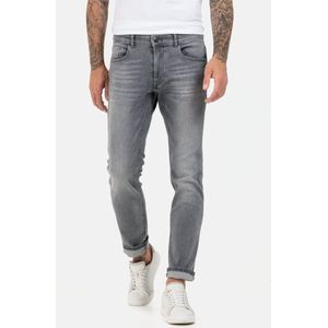 camel active Slim Fit Jeans met stretch - Maat menswear-32/34 - Licht grijs