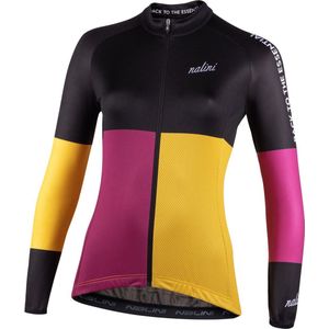 Nalini - Dames - Fietsshirt - Lange Mouwen - Wielrenshirt - Geel - Zwart - NEW LS COLOR LADY J - M