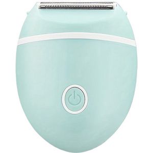 Elektrisch scheerapparaat voor vrouwen: compact, snoerloos nat en droog scheerapparaat, glad lichaam, dubbele trimmer - bikinilijn, snel en gemakkelijk mee te nemen. (Groen)