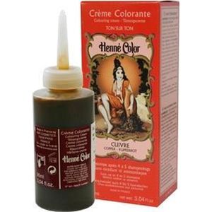 Henne Color Crème Colorante Cuivre / koperrood uitwasbare haarkleuring op henna basis 90 ml