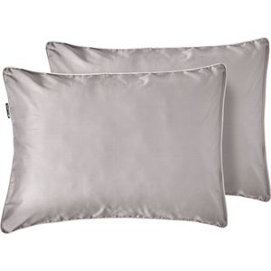 Cloudpillo Duopack Kussenslopen - Set van 2 (55x75 cm) - Luxe Katoen Satijn (300TC) - Stone Grey - Zijdezacht, Hypoallergeen & Ademend