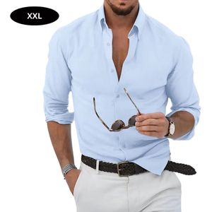 Nivard Overhemd Heren - Volwassenen - Lange Mouwen - Strijkvrij - Lange Mouw - Lichtblauw - Maat XXL