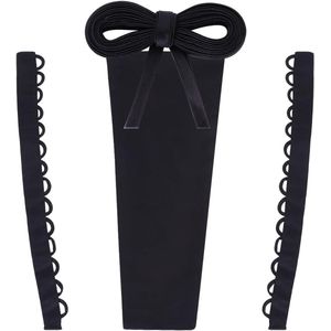 4Pcs Satin Corset Kit - Zwart Katoen - Satin Lace Up Panel Extender - Rits Vervanging - Verstelbare Riemen - Achterkant Jurken - Corsetten Voor Prom - Formele Jurken - DIY Knutselaccessoires