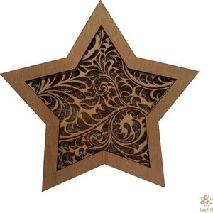 Woodyou - Houten kerstster - Leaves - Harwood & MDF