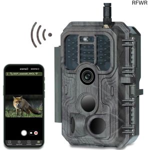 RFWR® Wildcamera met wifi, 48 MP, 1296P, nachtzicht, bewegingssensor, IP66