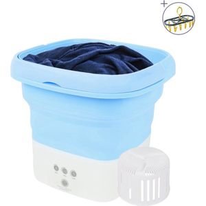 Mini wasmachine met Droogrek - Camping wasmachine - Opvouwbare wasmachine - Handwasmachine - Fruitwasser - Kampeer wasmachine - Wasdroger
