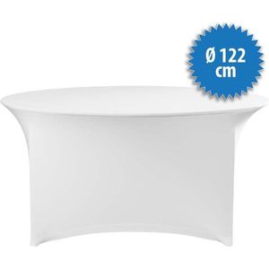 Cover Up Tafelrok Stretch - Ø122cm - Incl. Topcover - Wit