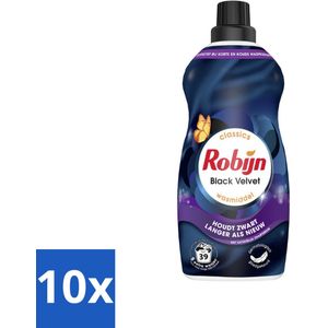 Robijn – Vloeibaar Wasmiddel – Klein & Krachtig Black Velvet – 1,19 L - Bulkverpakking - 10 stuks