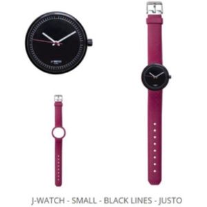 JU'STO J-WATCH horloge - donker rood/zwart - 40 mm
