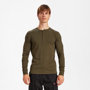 Engel Extend Grandad T-shirt met lange mouwen 9257-565 - Forest Green - XL