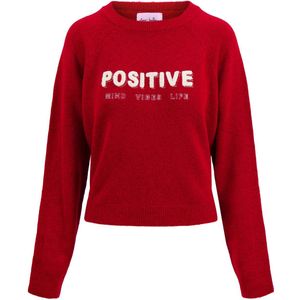 Zusss Trui Met Terry Tekst Rood