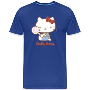 Hello Kitty Met Een Lollipop Mannen Premium Bio T-shirt