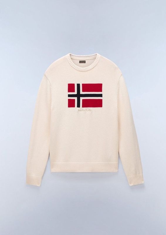 Gebreide pullover met ronde hals, model 'MURA'