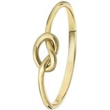 Lucardi - Dames Ring Knoop - 14 Karaat Goud - Geelgoud