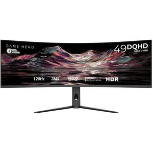 GAME HERO® 49 inch DQHD Curved Gaming Monitor - 120Hz - 3ms - VA (E-LED)