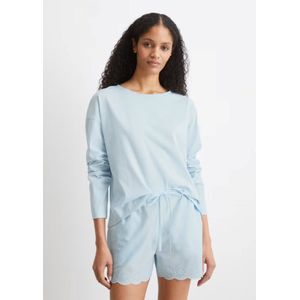 Marc O'Polo loungeshirt lange mouw lichtblauw, maat M