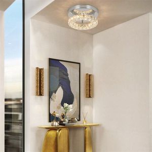 LuxiLamps - 1 Ring Crystal Plafondlamp - Moderne Gangpad Lamp - Led Lamp 19 cm - Plafondlamp - Plafonniere - Kroonluchter