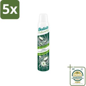 5 x Batiste - Naturally Coconut Milk & Hemp Seed Oil - Droogshampoo - Anti-Pluis en Verfrist - 100% Natuurlijk - 200ml - Grootverpakking - Droogshampoo - Anti-pluis - Natuurlijk Haarverzorging - Kokosmelk - Hennepzaadolie