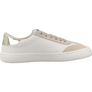 Victoria - Damestrainers - Wit - Barefoot Sneakers - Leerlook - Suède