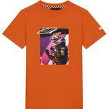 MV Kids - T-shirt Fotoprint - Oranje - Max Verstappen