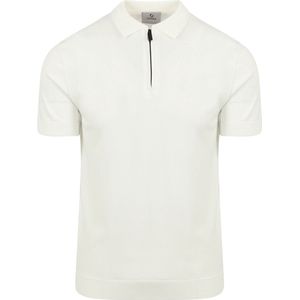 Suitable - Cool Dry Knit Polo Off White - Modern-fit - Heren Poloshirt Maat L