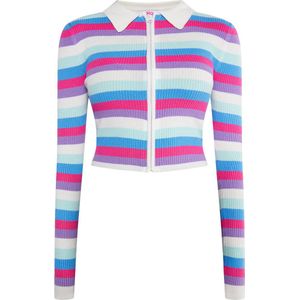 MYMO - Gebreid Vest - Azuur - Blonda