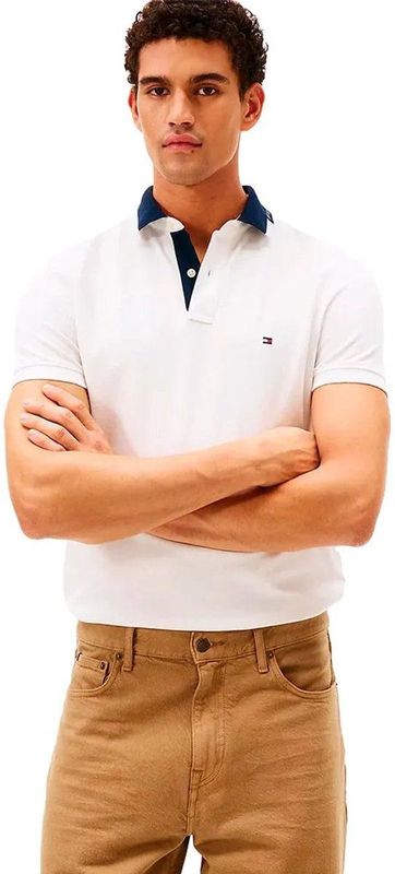 Tommy Hilfiger Mw0mw41605 Korte Mouw Poloshirt Wit S Man