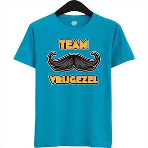 Team Vrijgezel | Vrijgezellenfeest Cadeau Man - Groom To Be Bachelor Party - Grappig Bruiloft En Bruidegom Shirt - T-Shirt - Unisex - Aqua - Maat XL