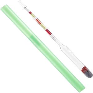Schaal Hydrometer Alcohol Brix Meter voor Wijn en Bier - Densimeter 3 in 1 - Glas 255 X 15mm - Geassorteerde kleur .