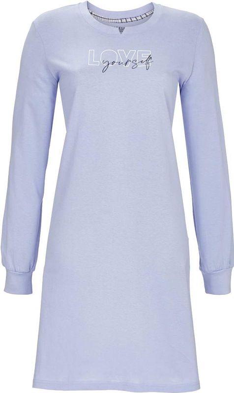 Ringella - Nachthemd - Blauw - Katoen - Lange Mouwen