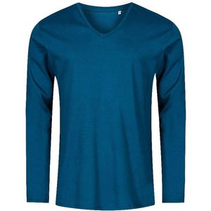Promodoro Men´s V-Neck T-Shirt Long Sleeve XO1460 - Petrol - L