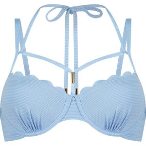 Hunkemöller Voorgevormde beugel bikinitop Scallop Blauw E75